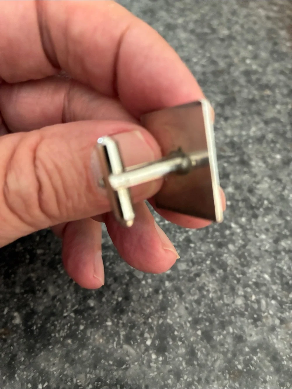 Swank Lion Motif Square Cufflinks in Antique Silver